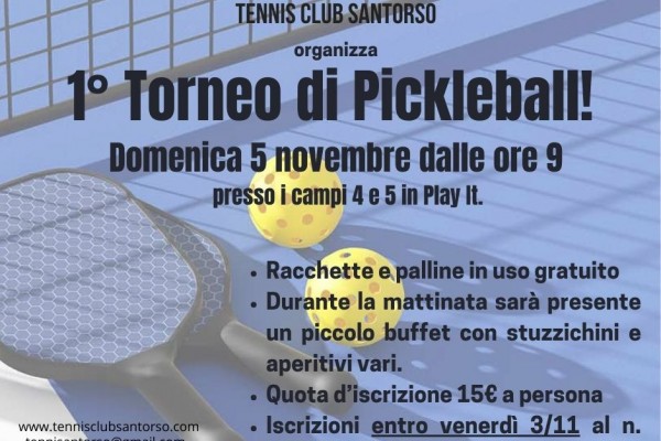 Primo torneo pickleball