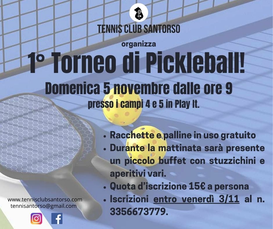 Primo torneo pickleball